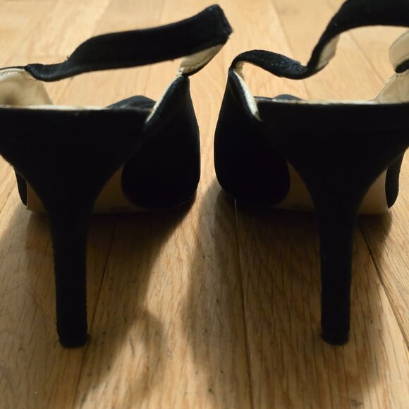 Vince Camuto Black Suede Slingback Heels – Size 7.5 - Picture 5 of 6